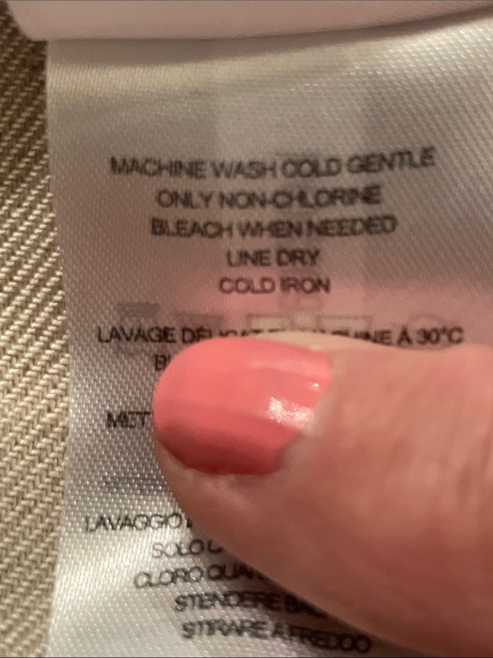 Lysse Wide-Leg Dress Pants in Light Beige Linen Blend. XL - Picture 9 of 10